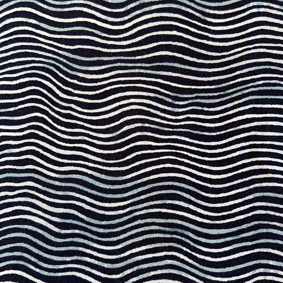 Old Navy Blue Wavy Stripe w Spaghetti Strap Midi Sun Dress Womens XS EUC - Picture 7 of 8